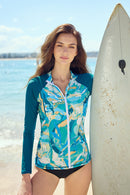 Axesea Long Sleeve Zip UPF 50 Rash Guard