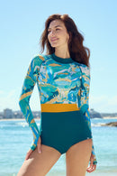 Axesea Women Rash Guard UPF 50+ Long Sleeve Swimsuit