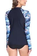 Axesea Long Sleeve Zip UPF 50 Rash Guard——Feeling Nature