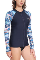 Axesea Long Sleeve Zip UPF 50 Rash Guard——Feeling Nature