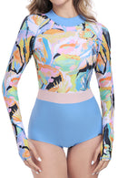 Axesea Women Rash Guard UPF50+ Long Sleeve Swimsuit