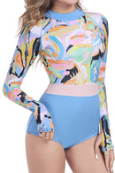 Axesea Women Rash Guard UPF50+ Long Sleeve Swimsuit