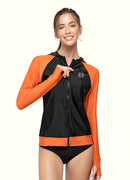 Classic Hoodie Rash Guard UPF 50 Long Sleeve Swimsuit Top