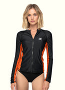 Classic Long Sleeve Zip UPF 50 Rash Guard Top