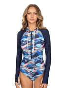 Axesea Feeling Nature Hooded One Piece Swimsuit