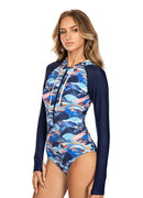 Axesea Feeling Nature Hooded One Piece Swimsuit