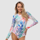 Focus Long Sleeve One Piece Swimsuit — Rainforest - AXESEA