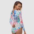 Focus Long Sleeve One Piece Swimsuit — Rainforest - AXESEA