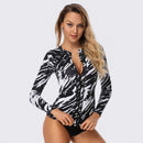 Sur-A Long Sleeve Zip UPF 50 Rash Guard — Tide - AXESEA