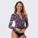 Sur-A Long Sleeve Zip UPF 50 Rash Guard — Tide - AXESEA