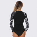 Sur-A Long Sleeve Zip UPF 50 Rash Guard — Tide - AXESEA