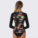 Sur-A Long Sleeve Zip UPF 50 Rash Guard — Tide - AXESEA