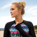 Focus Long Sleeve One Piece Swimsuit — Dazzle