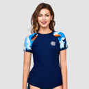 Women Short Sleeve UPF 50 Rash Guard — Lost In Pacific