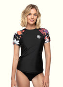 Flora Short Sleeve UPF 50 Rash Guard Top——Italy Artist x Axesea