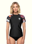 Flora Short Sleeve UPF 50 Rash Guard Top——Italy Artist x Axesea