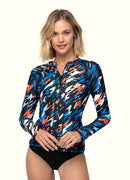 Tide Long Sleeve Zip UPF 50 Rash Guard