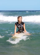 Coral Flower Retro One Piece Sleeveless Swimsuit —Argentina Artist x Axesea