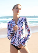 Tide Long Sleeve Zip UPF 50 Rash Guard