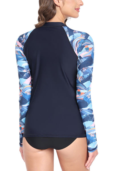 Axesea Long Sleeve Zip UPF 50 Rash Guard——Feeling Nature