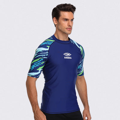 Team Short Sleeve UPF 50 Rash Guard — Tide - AXESEA