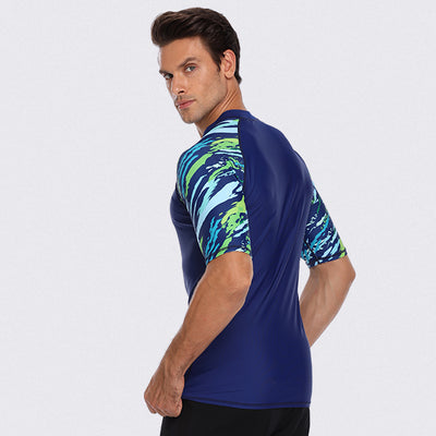 Team Short Sleeve UPF 50 Rash Guard — Tide - AXESEA