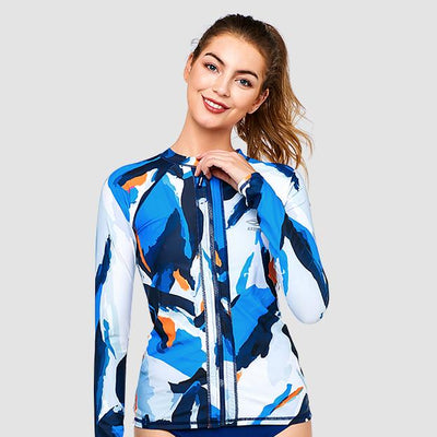 Sur-A Long Sleeve Zip UPF 50 Rash Guard — Mystery