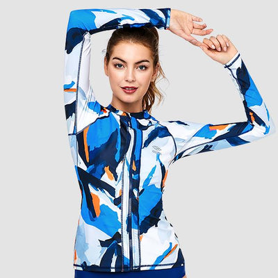 Sur-A Long Sleeve Zip UPF 50 Rash Guard — Mystery