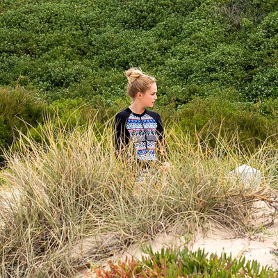 Focus Long Sleeve One Piece Swimsuit — Dazzle