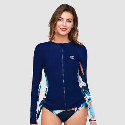 Sur-A Long Sleeve Zip UPF 50 Rash Guard — Lost In Pacific