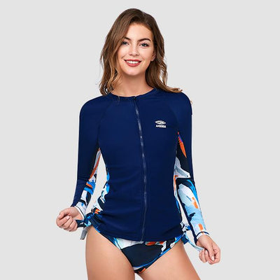 Sur-A Long Sleeve Zip UPF 50 Rash Guard — Lost In Pacific
