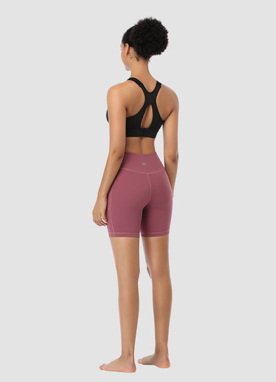 Newborn High Waist Bike Shorts 6” — Rouge