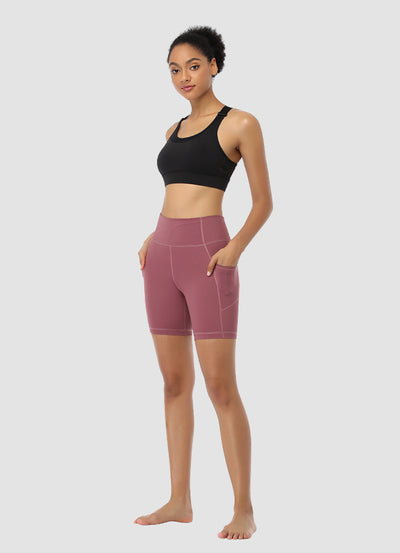 Newborn High Waist Bike Shorts 6” — Rouge