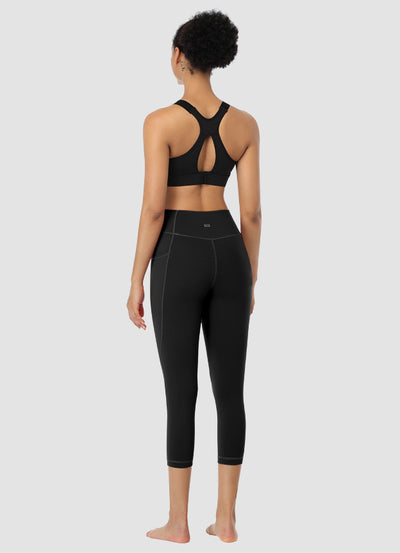 Newborn High Waist Capri Leggings 21” — Black