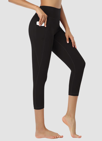 Newborn High Waist Capri Leggings 21” — Black