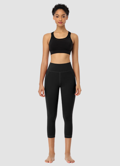 Newborn High Waist Capri Leggings 21” — Black