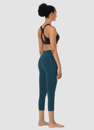Newborn High Waist Capri Leggings 21” — Teal