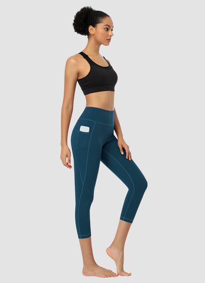 Newborn High Waist Capri Leggings 21” — Teal