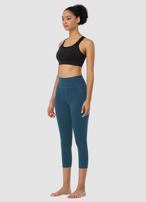 Newborn High Waist Capri Leggings 21” — Teal – AXESEA