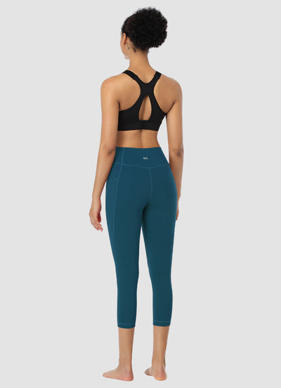 Newborn High Waist Capri Leggings 21” — Teal