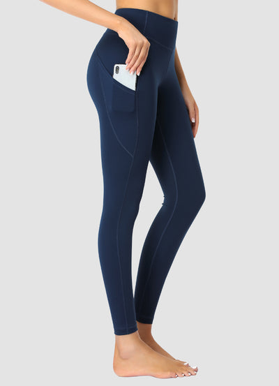 Newborn High Waist Yoga Leggings Full Length — Navy