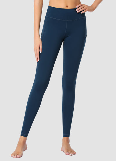 Newborn High Waist Yoga Leggings Full Length — Navy