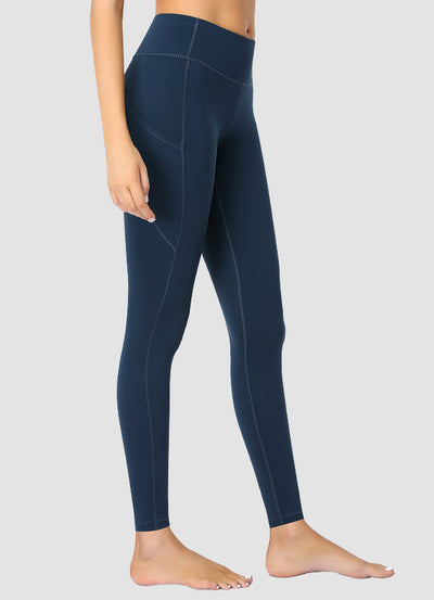 Newborn High Waist Yoga Leggings Full Length — Navy
