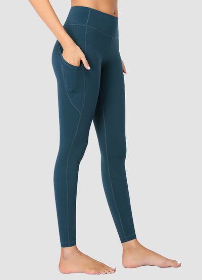 Newborn High Waist Yoga Leggings Full Length — Teal