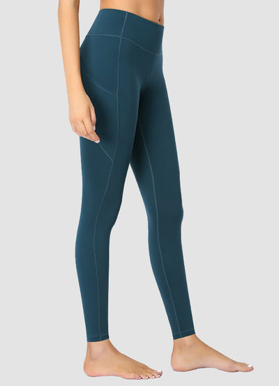 Newborn High Waist Yoga Leggings Full Length — Teal