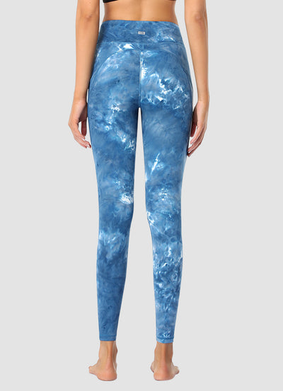 Newborn High Waist Yoga Leggings Full Length — Tie Dye