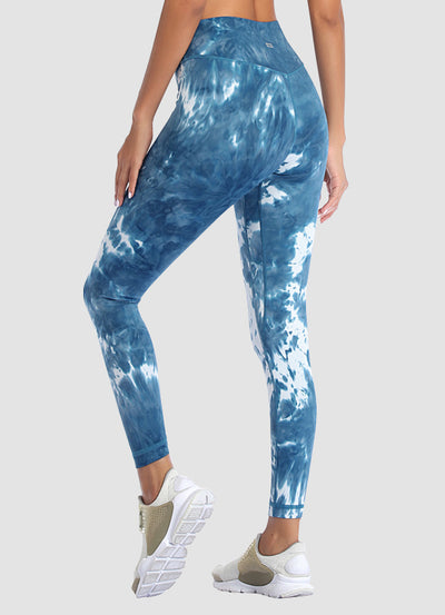 Newborn High Waist Yoga Leggings 25” — Tie Dye