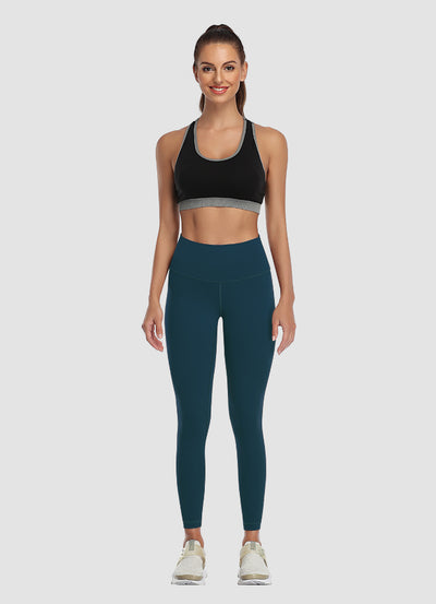 Newborn High Waist Yoga Leggings 25” — Teal